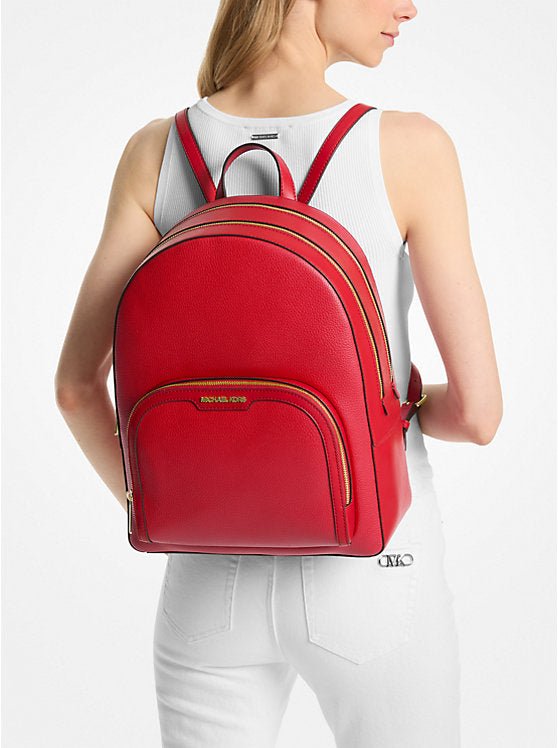 Mochila Urbana Michael Kors Jaycee Mediana Color Rojo Diseño Liso - boutiquelujo.cl