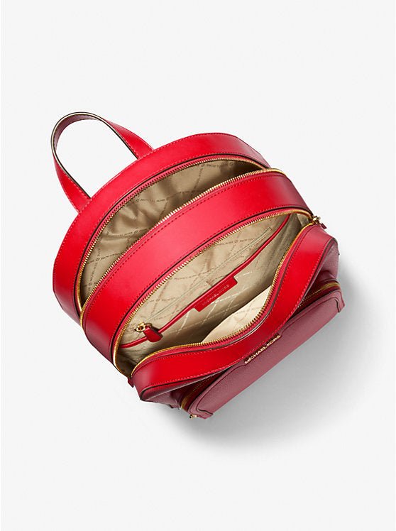 Mochila Urbana Michael Kors Jaycee Mediana Color Rojo Diseño Liso - boutiquelujo.cl